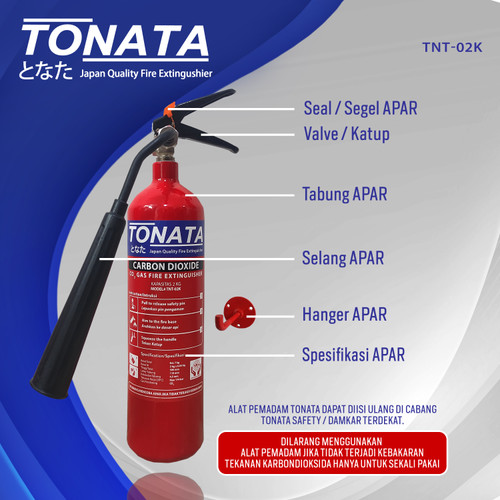 APAR 2 KG Karbondioksida (CO2) TONATA / Set Komplit