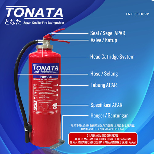 APAR 9KG Bubuk ABC Powder Tonata / Set Komplit Cartridge 9 Kg