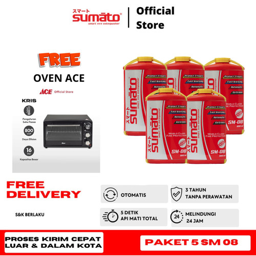 SUMATO - APAR - ALAT PEMADAM API OTOMATIS - BUNDLING SM 08 - 5 Pcs