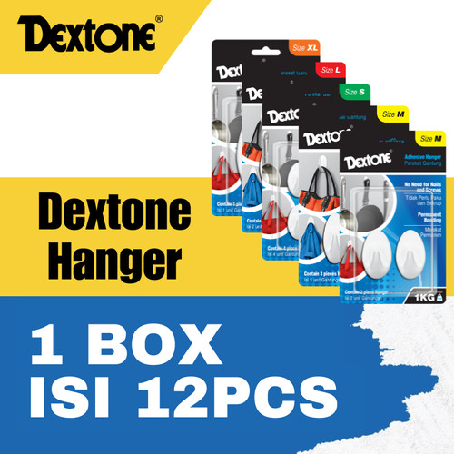 Hanger Dextone/Lem Penempel Pengait Baju - Box