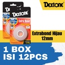 Lem Double Tape Weather Proof Dextone Extrabond Merah 12mm dan 25 mm - BOX