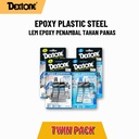 Lem Besi Epoxy Plastic Steel Dextone - Twin Pack Free Power Glue Cream