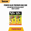 Lem Tetes Dextone Power Glue Premium (HQ) 3Gr - Twin Pack Free Power Glue Cream