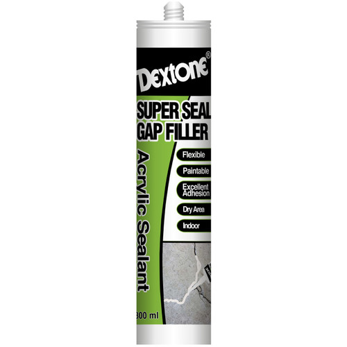Lem Pengisi Celah Dextone Silicone Sealant Acrylic Gab Filler 300 ml - BOX