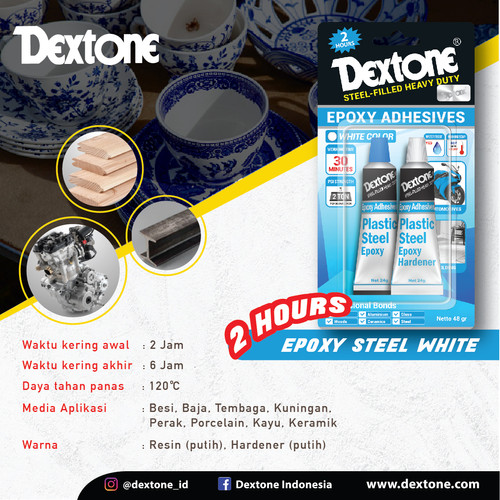 Lem Besi Epoxy Plastic Steel Dextone 48gr ( Beli 5 gratis 1 )