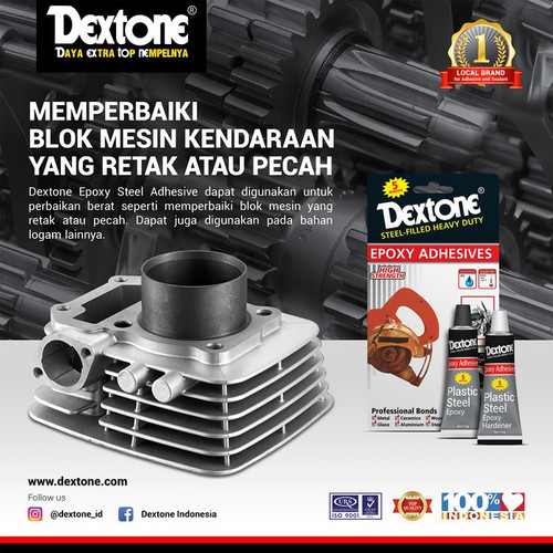 [1 DUS KECIL ISI 4 LUSIN] [1 DUS BESAR ISI 16 LUSIN] Lem Besi Epoxy 5 Menit Dextone 48 gr - DUS