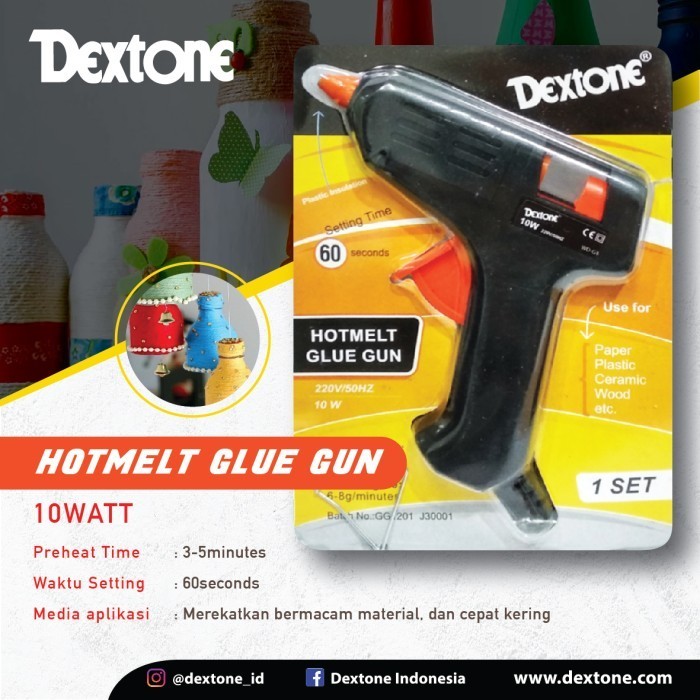 Lem Tembak Dextone Hotmelt Glue Gun 10w, 60w dan 100w