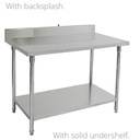 WORKING TABLE WITH BACKPLASH WK-150BS