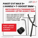 GRIP-ON PAKET BUKA CVT 4 PC DGN KUNCI MUR SOCKET HONDA/YAMAHA/SUZUKI
