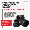 MATA SHOCK IMPACT MUR CVT 34 X 39 - KUNCI SOK MUR KOPLING CVT 34X39 MM
