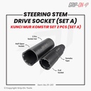 GRIP-ON STEERING STEM 2 PCS DRIVE SOCKET (SET A) KUNCI MUR KOMSTIR SET 2 PCS TREKER KOMSTIR MOTOR YAMAHA