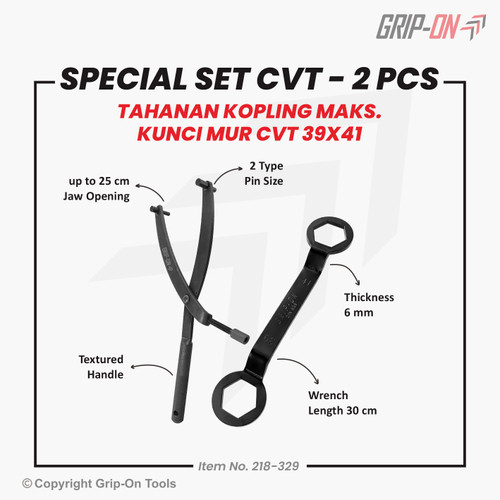 GRIP-ON SPECIAL SET CVT 2 PC - PAKET TAHANAN DAN MUR CVT HONDA YAMAHA SET 2 PCS - PAKET TAHANAN KOPLING MAKS DAN KUNCI MUR CVT 39X41