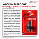 GRIP-ON HEAVY DUTY SCREW EXTRACTOR TAP BALIK KELAS BERAT SET 5 PCS