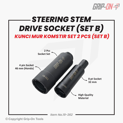 GRIP-ON STEERING STEM 2PCS KUNCI MUR KOMSTIR 2PCS (SET B) MOTOR HONDA