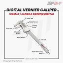 GRIP-ON DIGITAL VERNIER CALIPER SIGMAT / JANGKA SORONG DIGITAL 6 INCH