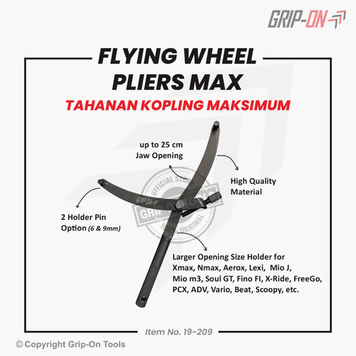 GRIP-ON FLYING WHEEL PLIERS MAX TAHANAN PULLEY BESAR CVT MATIC 25 CM