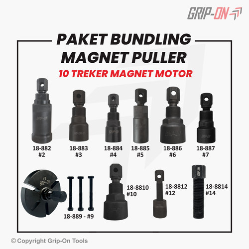 GRIP-ON PAKET MAGNET PULLER TREKER MAGNET BERAGAM TIPE DAN UKURAN