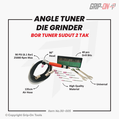 GRIP-ON ANGLE TUNER DIE GRINDER BOR TUNER SUDUT /PORTING MOTOR 2 TAK