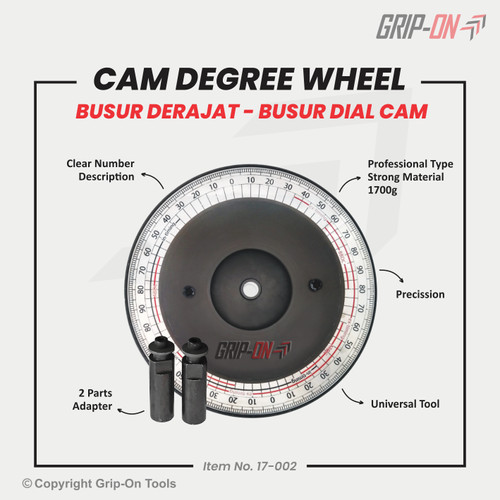 Grip-On Busur Derajat Dial Camshaft nonset Cam Degree Wheel