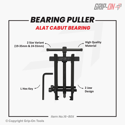 Grip-On Bearing Puller AB-02 Treker Kaki Dua Cabut Bearing 24-55MM