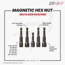 GRIP-ON MAGNETIC HEX NUT (1 PC) / KUNCI BAUT ROOFING / MATABOR ROOFING