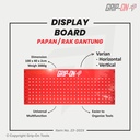 GRIP-ON PAPAN RAK PAJANGAN / DISPLAY BOARD WITH HOOK / SHELF ORGANIZER
