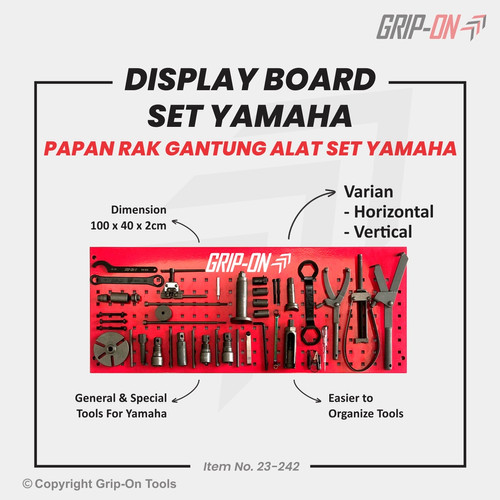 PAKET TOOL SET YAMAHA BASIC REPAIR TOOLS SET + DISPLAY BOARD GRIP-ON