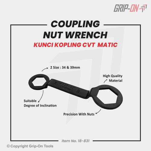 KUNCI MUR KAMPAS GANDA MATIC 34 X 39 MM GRIP ON COUPLING NUT WRENCH