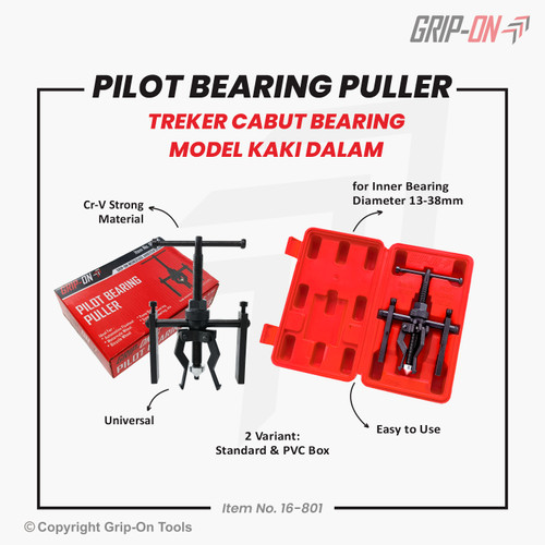 GRIP-ON PILOT BEARING PULLER TREKER ALAT CABUNG BEARING DALAM GRIP ON