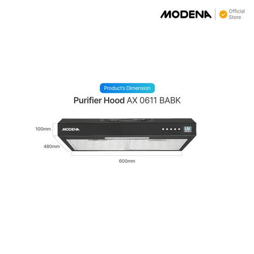 MODENA Purifier Slim Hood Hybrid - AX 0611 BABK