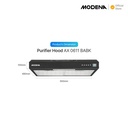 MODENA Purifier Slim Hood Hybrid - AX 0611 BABK