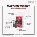 GRIP-ON MAGNETIC HEX NUT (1 BOX) / BAUT MATA BOR ROOFING / NUT SETTER