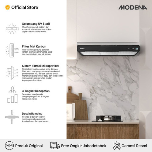 MODENA Purifier Slim Hood Hybrid - AX 0711 BABK