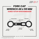 GRIP-ON FORK CAP WRENCH 46 X 50 MM KUNCI PEMBUKA FORK CAP SOK DEPAN