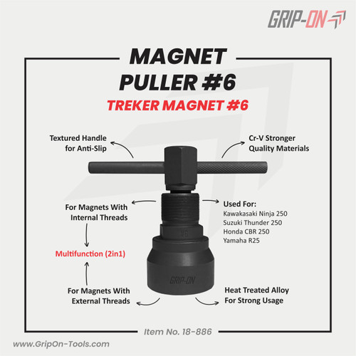 GRIP-ON TREKER MAGNET #6 - MAGNET PULLER NO 6 - TRACKER MULTI GRIP ON