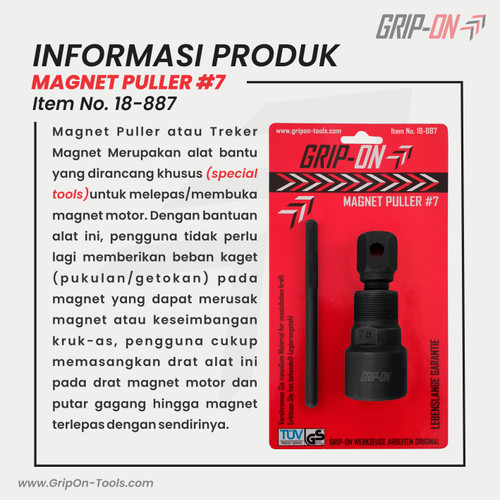 GRIP-ON MAGNET PULLER #7 TREKER MAGNET NO 7 HONDA SUZUKI YAMAHA MULTI