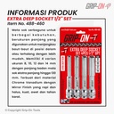 GRIP-ON PAKET DEEP SOCKET 1/2" EXTRA LONG SET 4 PCS - GRIP-ON SET MATA SOK EXTRA PANJANG 4 PCS UKURAN 8MM 10MM 12MM 14MM
