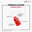 GRIP-ON THREAD LOCKER LEM BAUT DAN MUR 10g