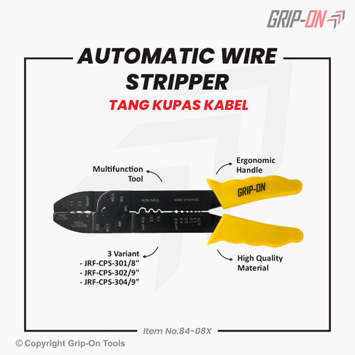 Grip-On Automatic Wire Stripper Tang Kupas Potong Jepit Skun Kabel