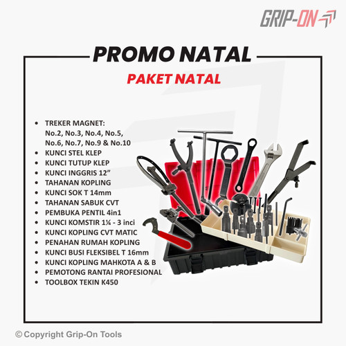 Paket Alat Bengkel SST Grip-On 23 Pcs Servis Motor Matic Bebek Toolbox
