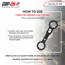 GRIP-ON FORK CAP WRENCH 46 X 50 MM KUNCI PEMBUKA FORK CAP SOK DEPAN