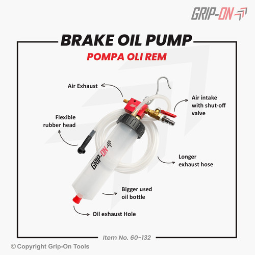 GRIP-ON BRAKE OIL PUMP ALAT POMPA SEDOT HISAP OLI MINYAK REM 60-132