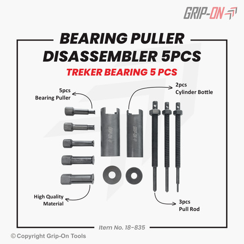 GRIP-ON 18-835 BEARING DISASSEMBLER 5PCS BEARING PULLER TREKER BEARING