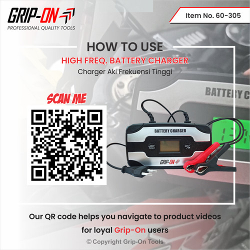 GRIP-ON HIGH FREQUENCY BATTERY CHARGER ACCU / CHARGER CAS AKI PORTABLE