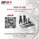 GRIP-ON 18-835 BEARING DISASSEMBLER 5PCS BEARING PULLER TREKER BEARING