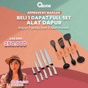 OXONE X MAKSAN OX617 White Marble Knife Set Pisau Dapur Stainless Steel Kitchenware
