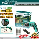 Proskit Obeng Set Listrik PRO'SKIT PT-1362U USB Baterai Li-Ion 3.6V OR
