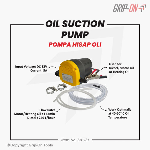 GRIP-ON OIL SUCTION PUMP / POMPA SEDOT BENSIN SOLAR OLI MINYAK GRIP ON