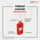 GRIP-ON LEM BAUT - THREAD LOCKER - THREADLOCKER LEM MUR SEKRUP GRIP ON