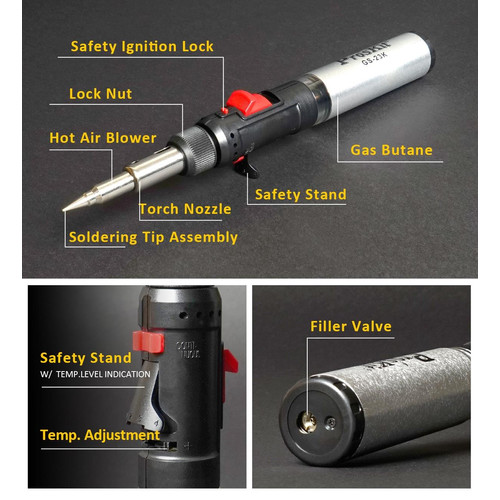 SOLDER Gas Torch 3 IN 1 PROSKIT GS-23K Soldering Iron Blower Gas Korek